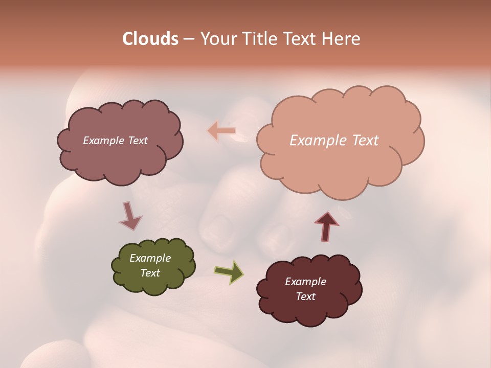 Mother's And Baby's Hands - Sepia PowerPoint Template