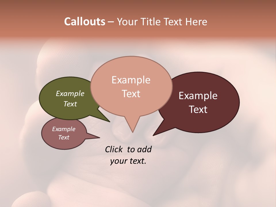 Mother's And Baby's Hands - Sepia PowerPoint Template