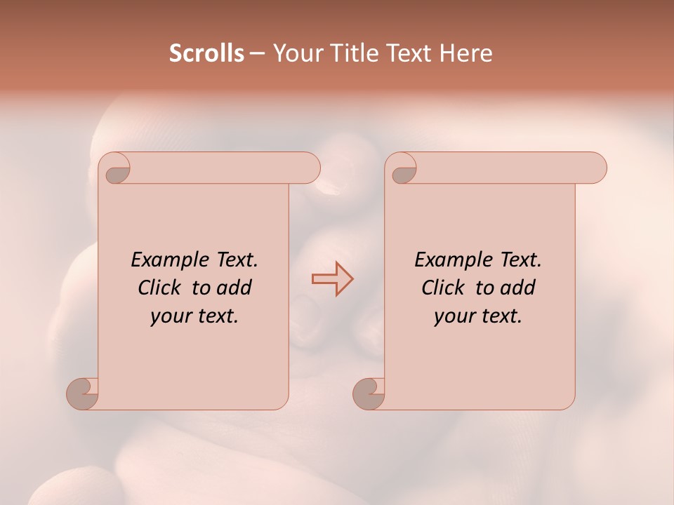 Mother's And Baby's Hands - Sepia PowerPoint Template