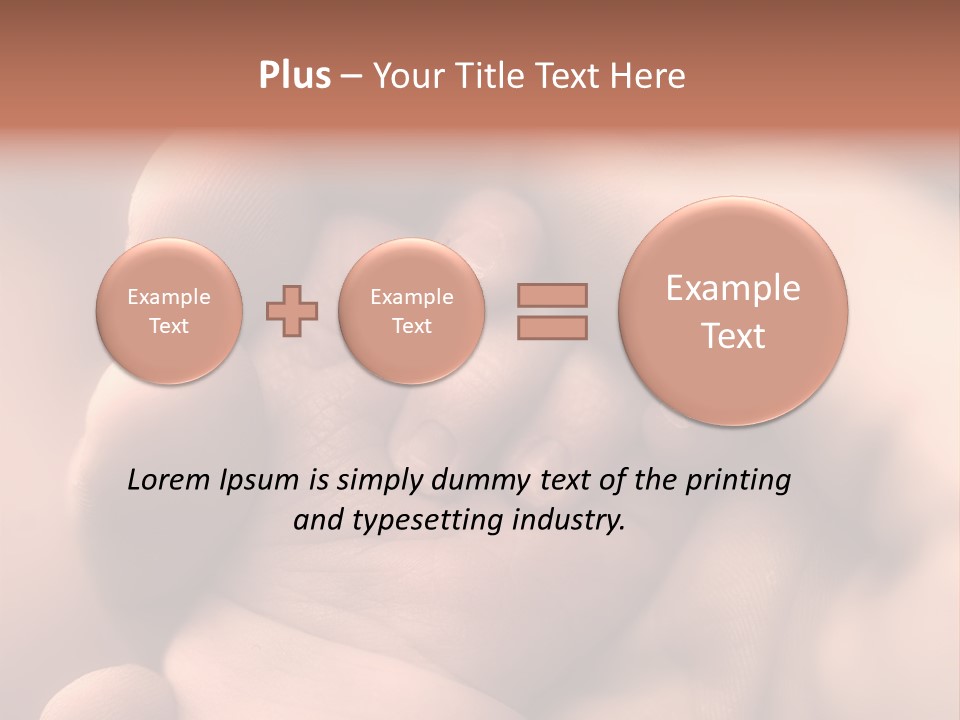 Mother's And Baby's Hands - Sepia PowerPoint Template