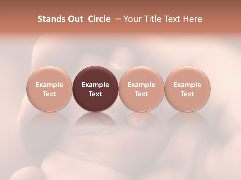 Mother's And Baby's Hands - Sepia PowerPoint Template