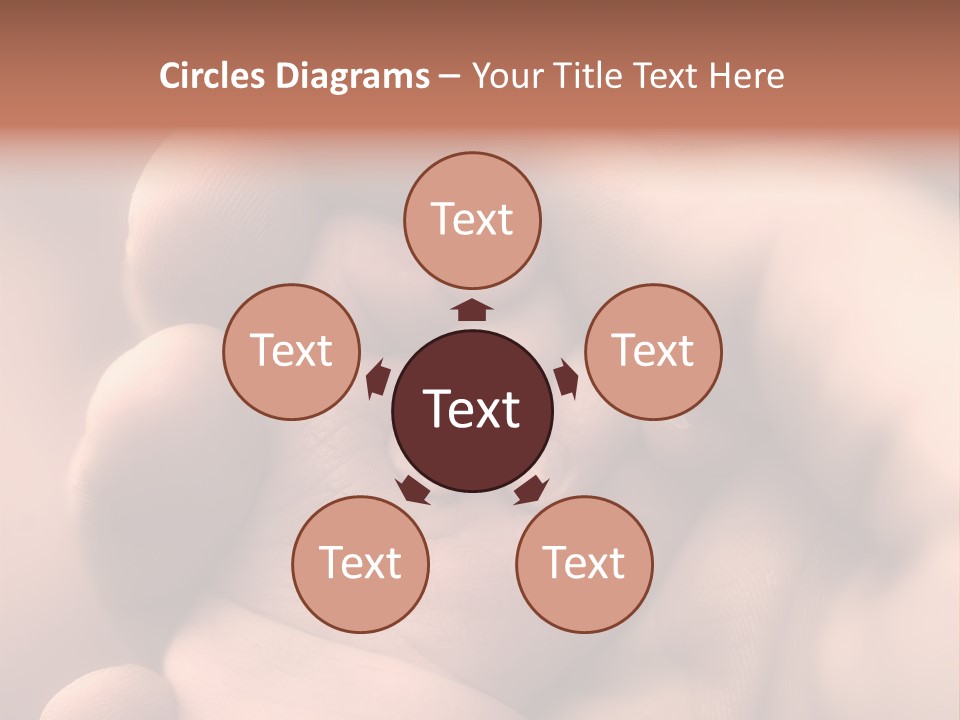 Mother's And Baby's Hands - Sepia PowerPoint Template