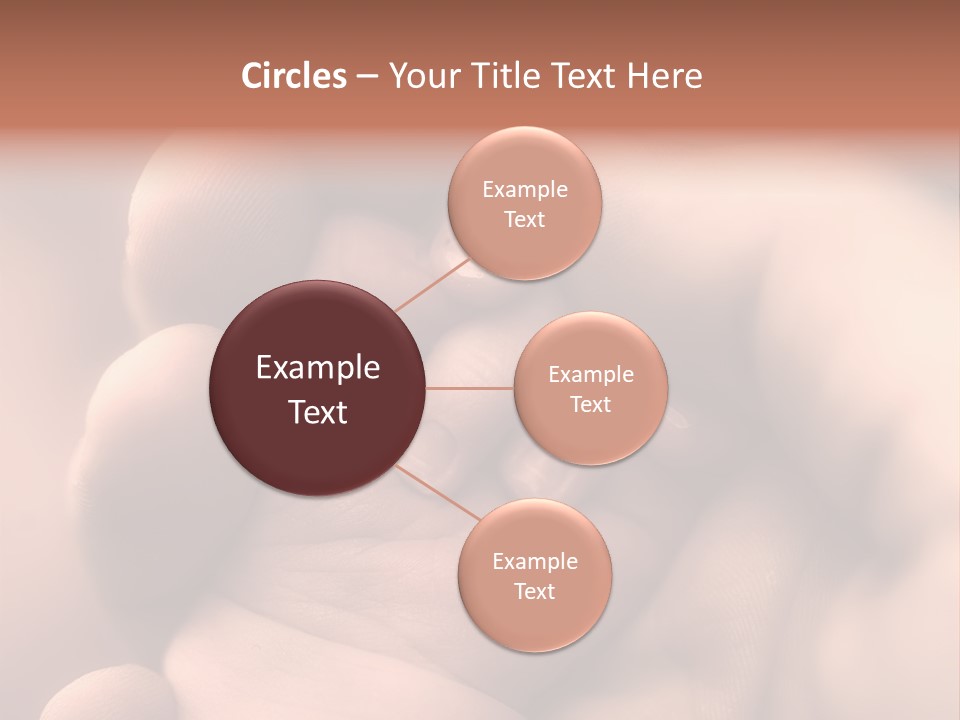 Mother's And Baby's Hands - Sepia PowerPoint Template