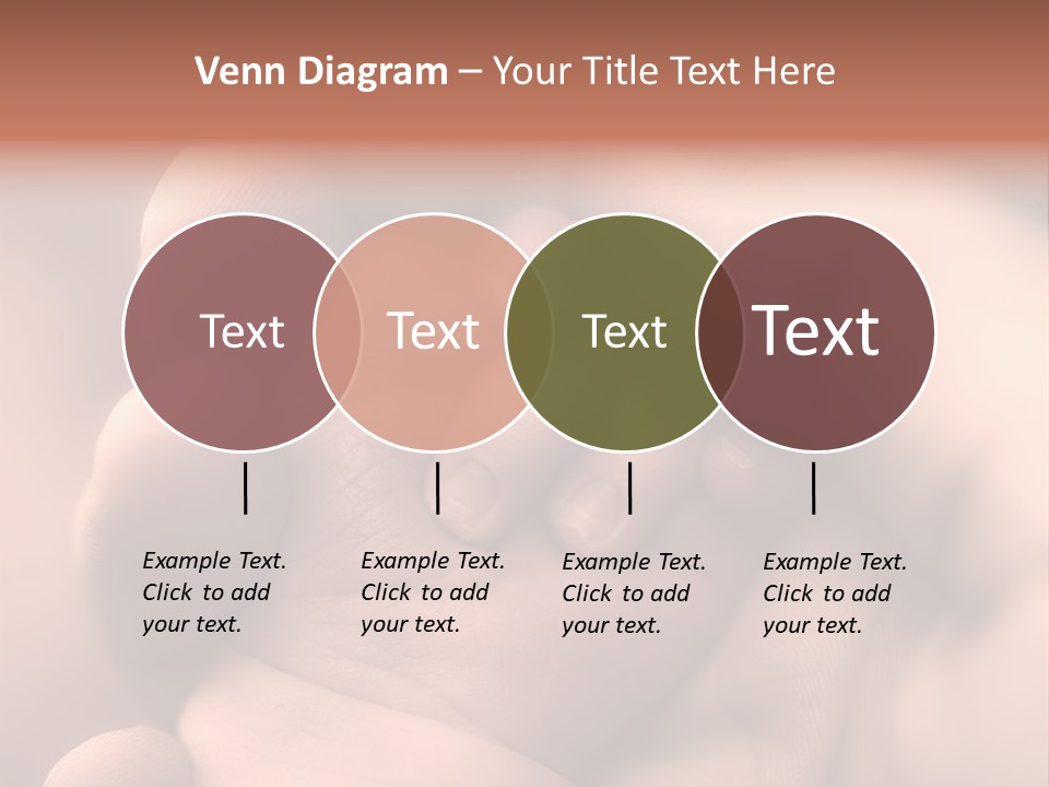 Mother's And Baby's Hands - Sepia PowerPoint Template