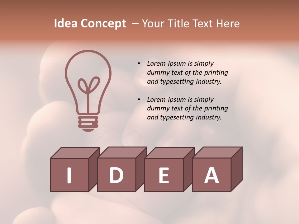 Mother's And Baby's Hands - Sepia PowerPoint Template