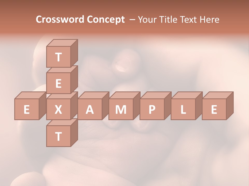 Mother's And Baby's Hands - Sepia PowerPoint Template