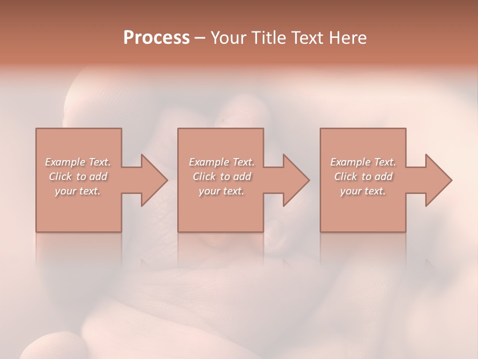 Mother's And Baby's Hands - Sepia PowerPoint Template