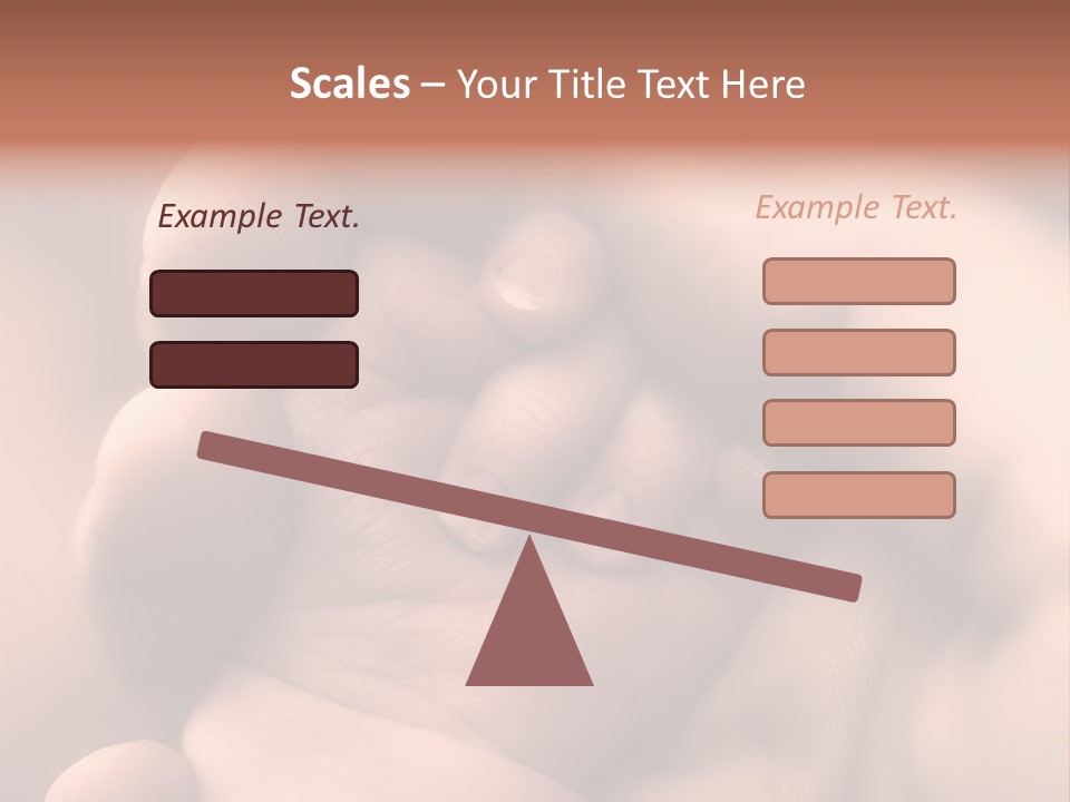 Mother's And Baby's Hands - Sepia PowerPoint Template
