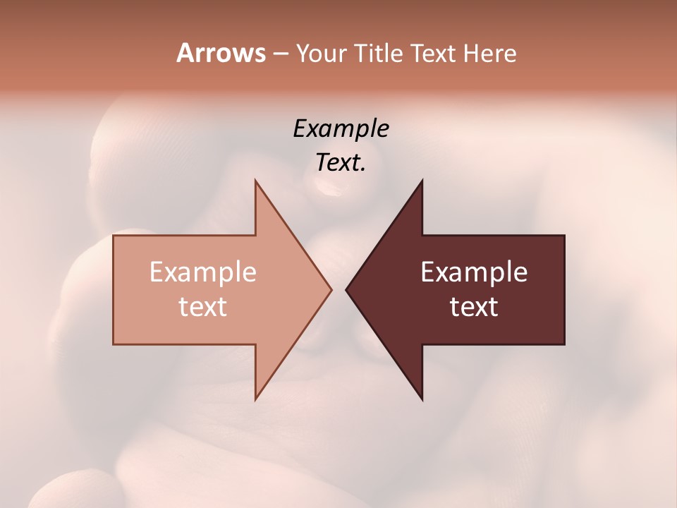 Mother's And Baby's Hands - Sepia PowerPoint Template