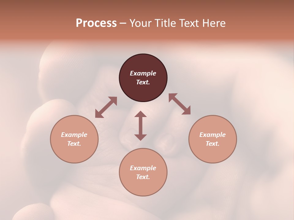 Mother's And Baby's Hands - Sepia PowerPoint Template