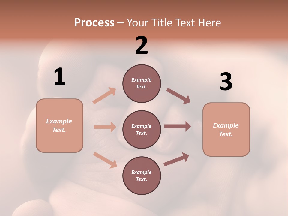 Mother's And Baby's Hands - Sepia PowerPoint Template