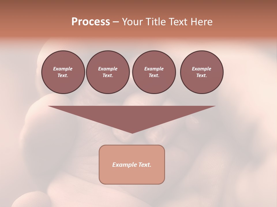 Mother's And Baby's Hands - Sepia PowerPoint Template