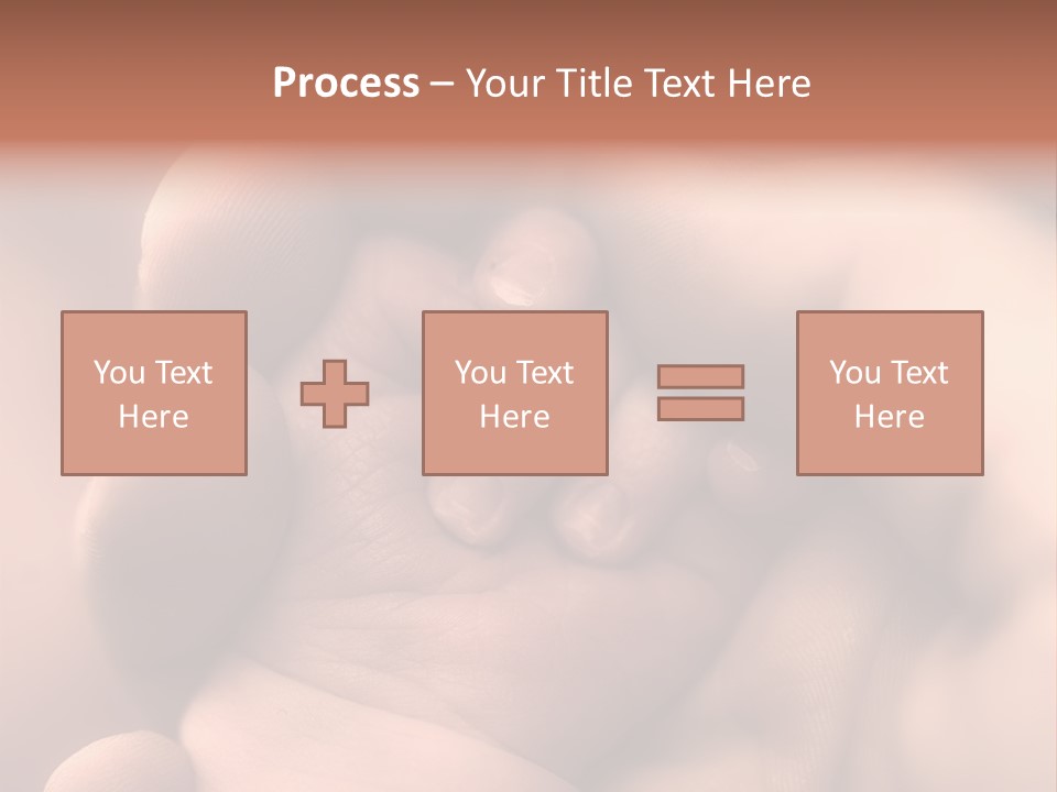 Mother's And Baby's Hands - Sepia PowerPoint Template
