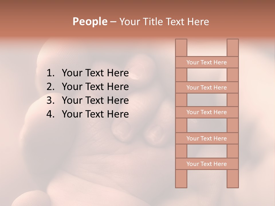 Mother's And Baby's Hands - Sepia PowerPoint Template