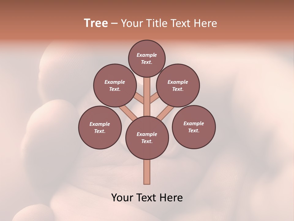 Mother's And Baby's Hands - Sepia PowerPoint Template