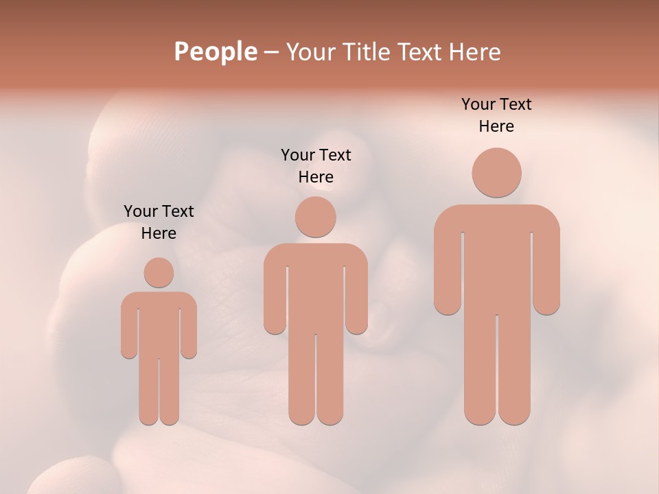 Mother's And Baby's Hands - Sepia PowerPoint Template