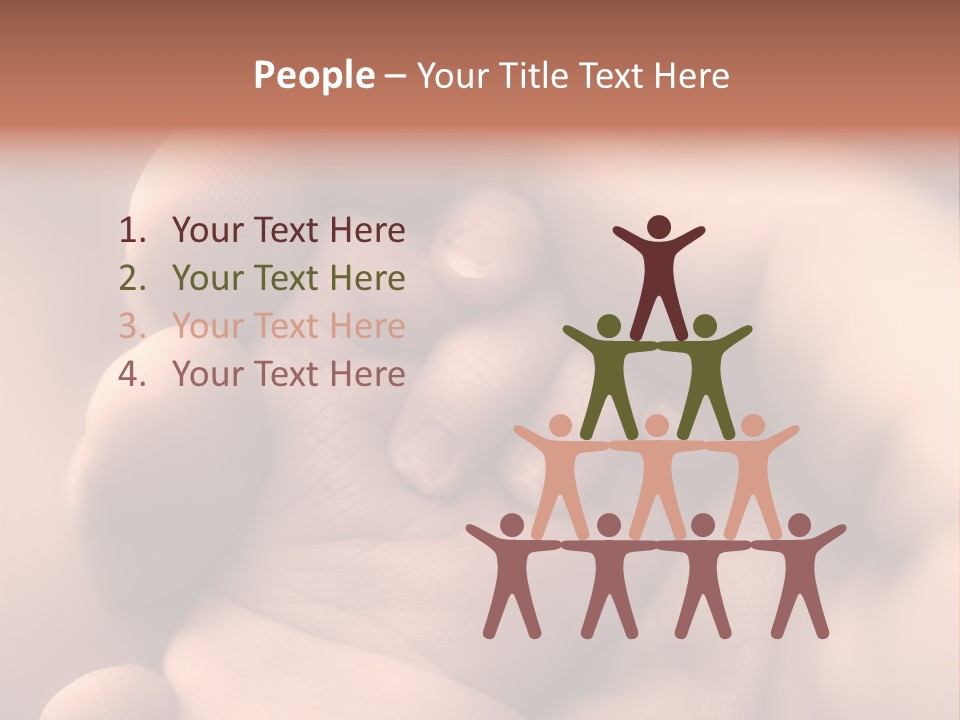 Mother's And Baby's Hands - Sepia PowerPoint Template