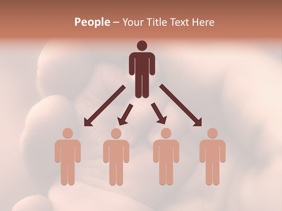 Mother's And Baby's Hands - Sepia PowerPoint Template