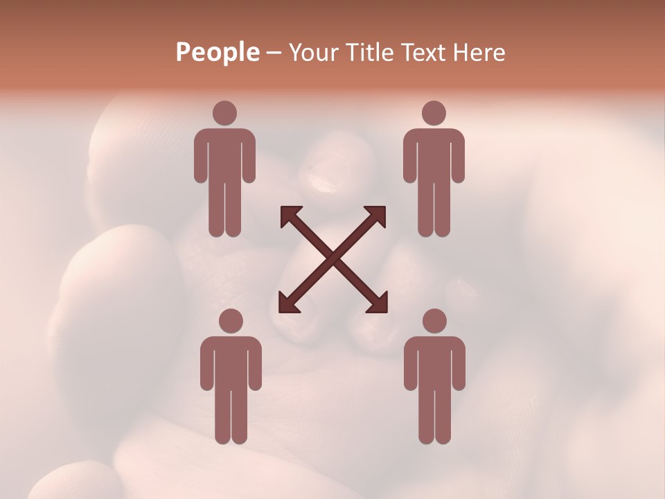 Mother's And Baby's Hands - Sepia PowerPoint Template