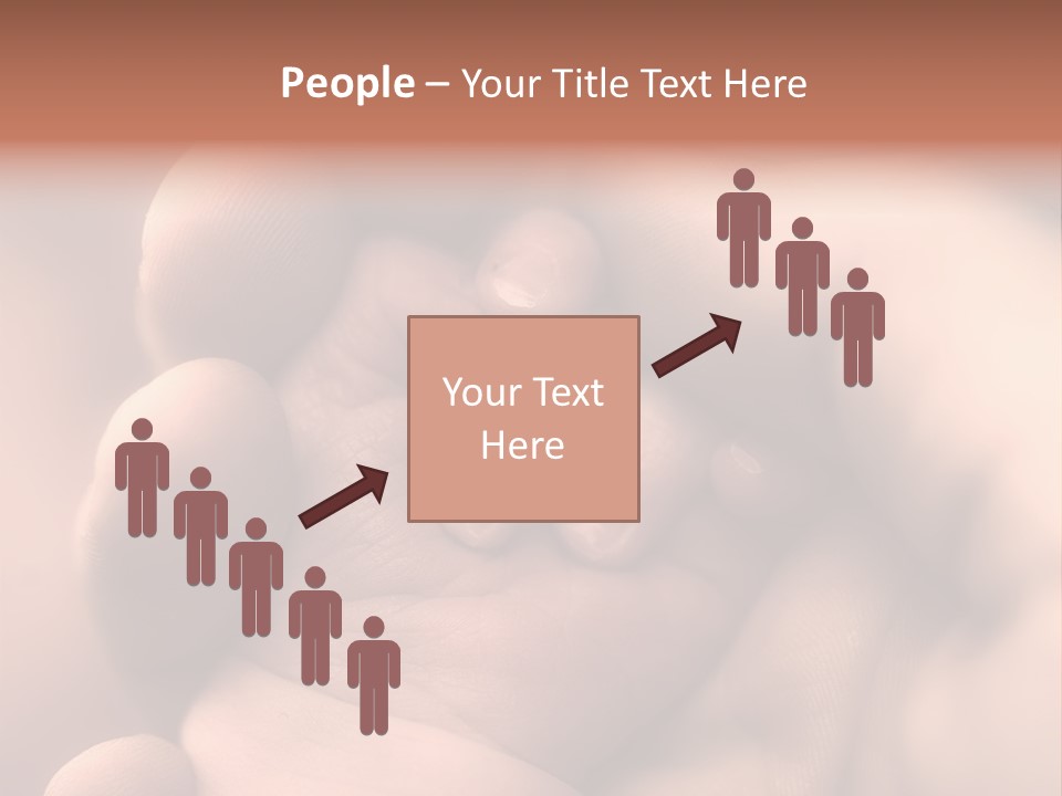 Mother's And Baby's Hands - Sepia PowerPoint Template