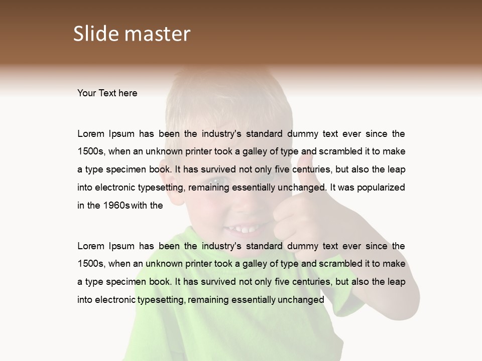 Boy Giving Ok PowerPoint Template