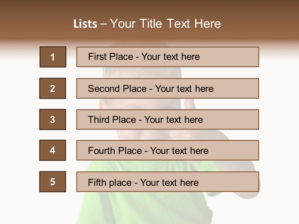 Boy Giving Ok PowerPoint Template
