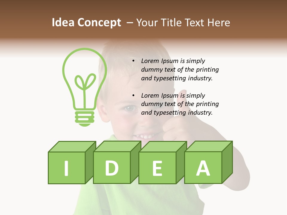 Boy Giving Ok PowerPoint Template