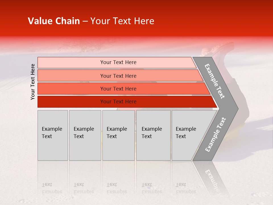 Young Bundled Up Girl Sleds On Frozen Lake PowerPoint Template