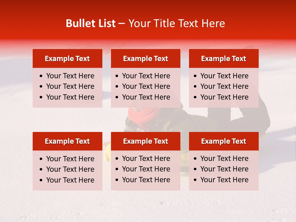 Young Bundled Up Girl Sleds On Frozen Lake PowerPoint Template