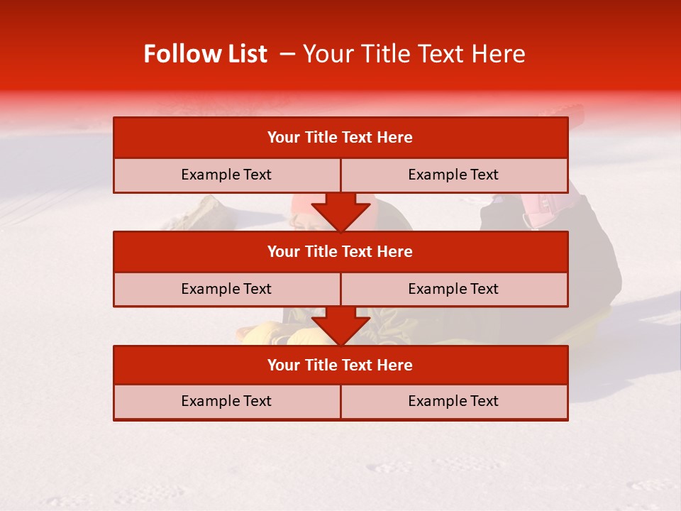 Young Bundled Up Girl Sleds On Frozen Lake PowerPoint Template