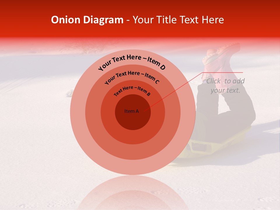 Young Bundled Up Girl Sleds On Frozen Lake PowerPoint Template