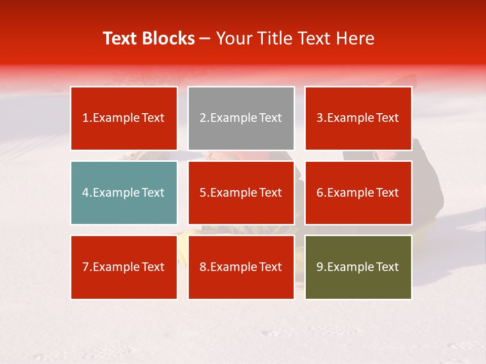 Young Bundled Up Girl Sleds On Frozen Lake PowerPoint Template