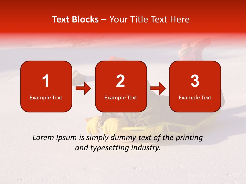 Young Bundled Up Girl Sleds On Frozen Lake PowerPoint Template