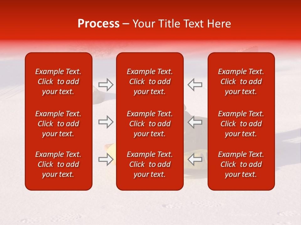 Young Bundled Up Girl Sleds On Frozen Lake PowerPoint Template