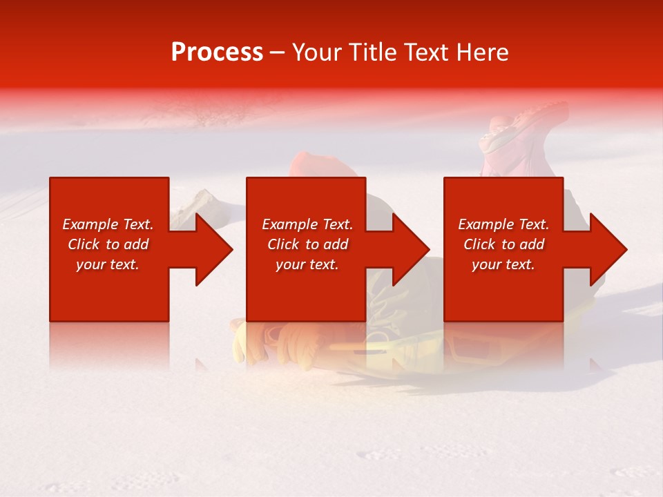 Young Bundled Up Girl Sleds On Frozen Lake PowerPoint Template