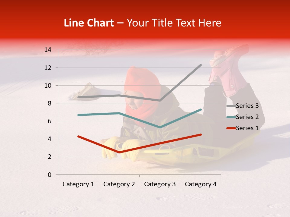 Young Bundled Up Girl Sleds On Frozen Lake PowerPoint Template