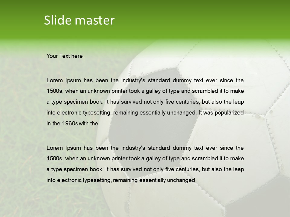 A Worn-Out Soccer Ball PowerPoint Template