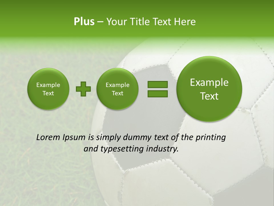 A Worn-Out Soccer Ball PowerPoint Template