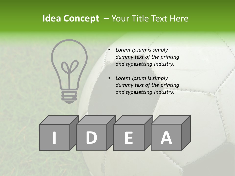 A Worn-Out Soccer Ball PowerPoint Template