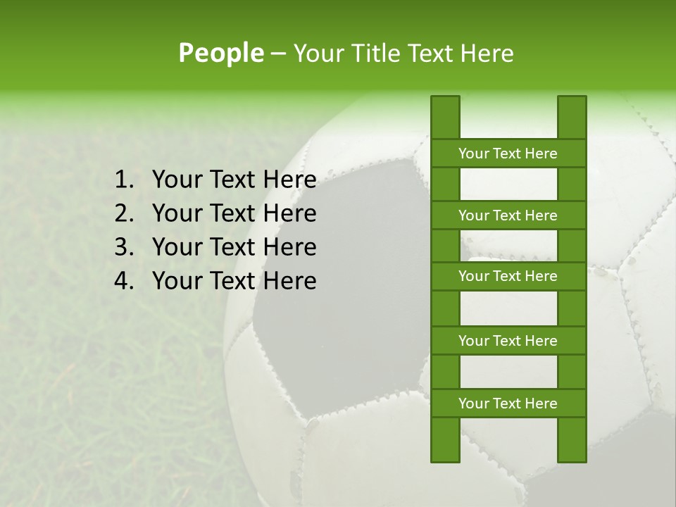 A Worn-Out Soccer Ball PowerPoint Template