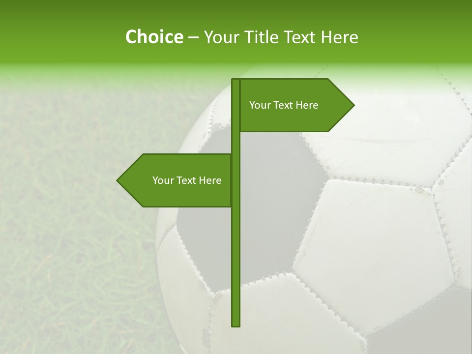 A Worn-Out Soccer Ball PowerPoint Template