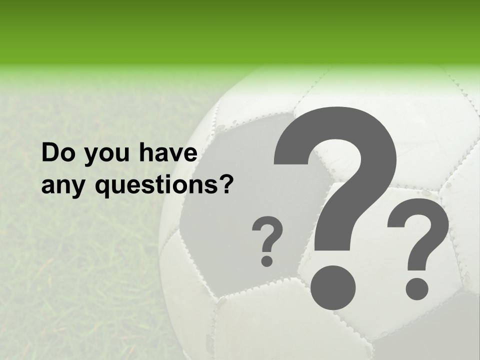 A Worn-Out Soccer Ball PowerPoint Template