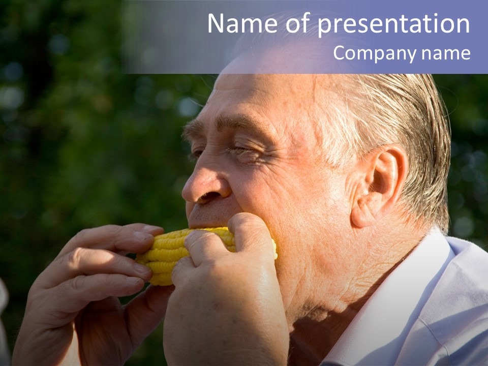 Eating Corn PowerPoint Template