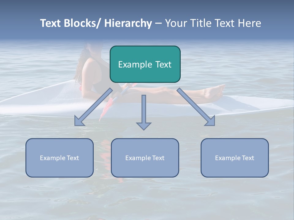 Teenage Girl In A Canoe PowerPoint Template