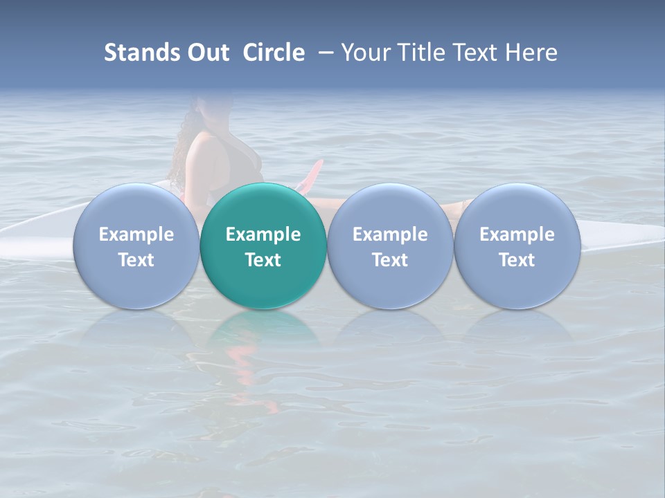 Teenage Girl In A Canoe PowerPoint Template