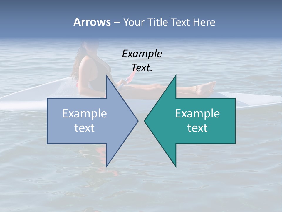 Teenage Girl In A Canoe PowerPoint Template