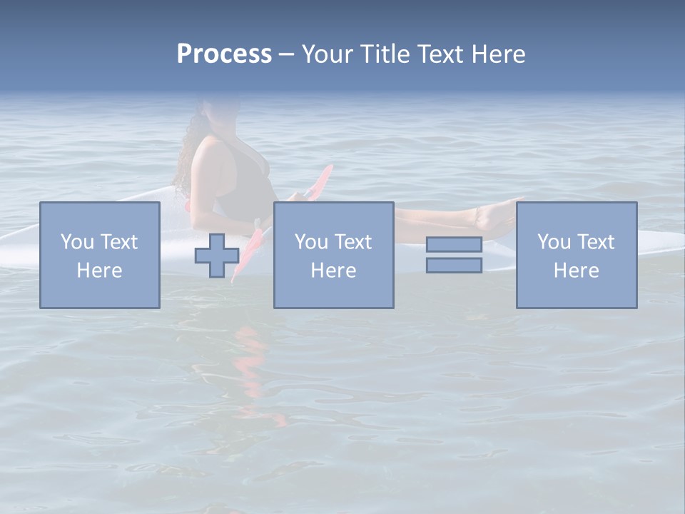 Teenage Girl In A Canoe PowerPoint Template