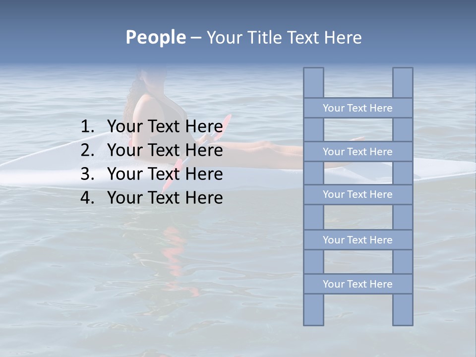 Teenage Girl In A Canoe PowerPoint Template