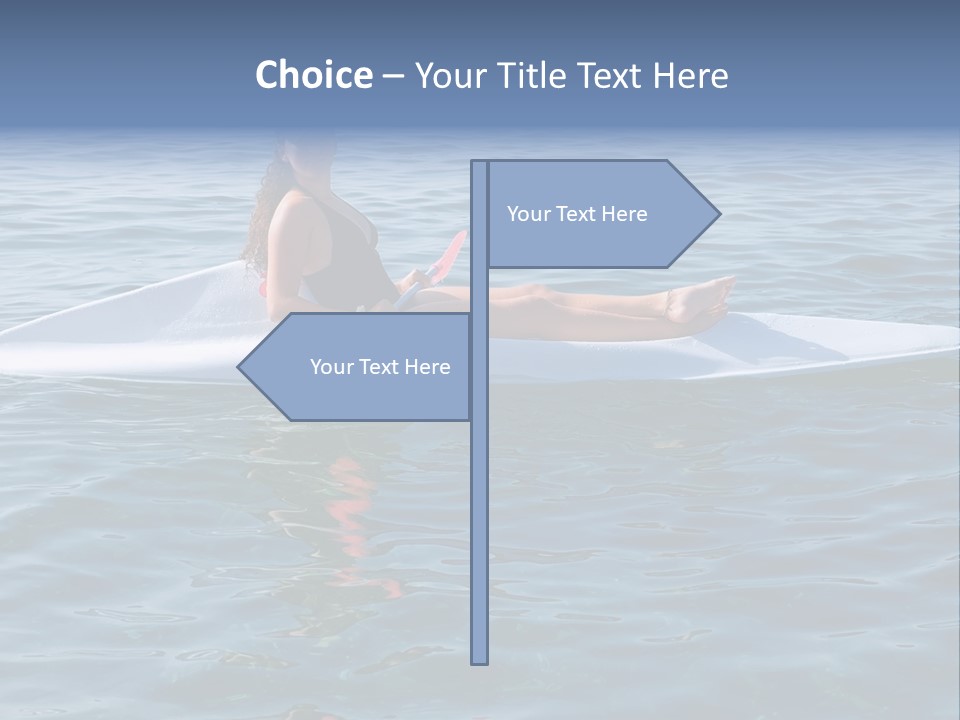 Teenage Girl In A Canoe PowerPoint Template