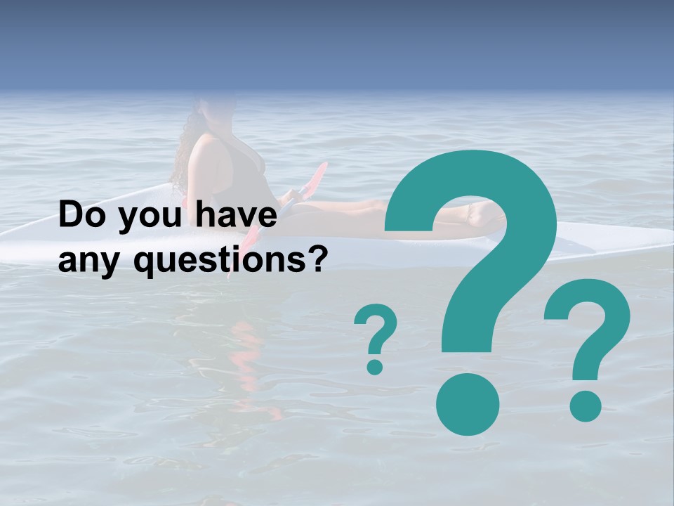 Teenage Girl In A Canoe PowerPoint Template